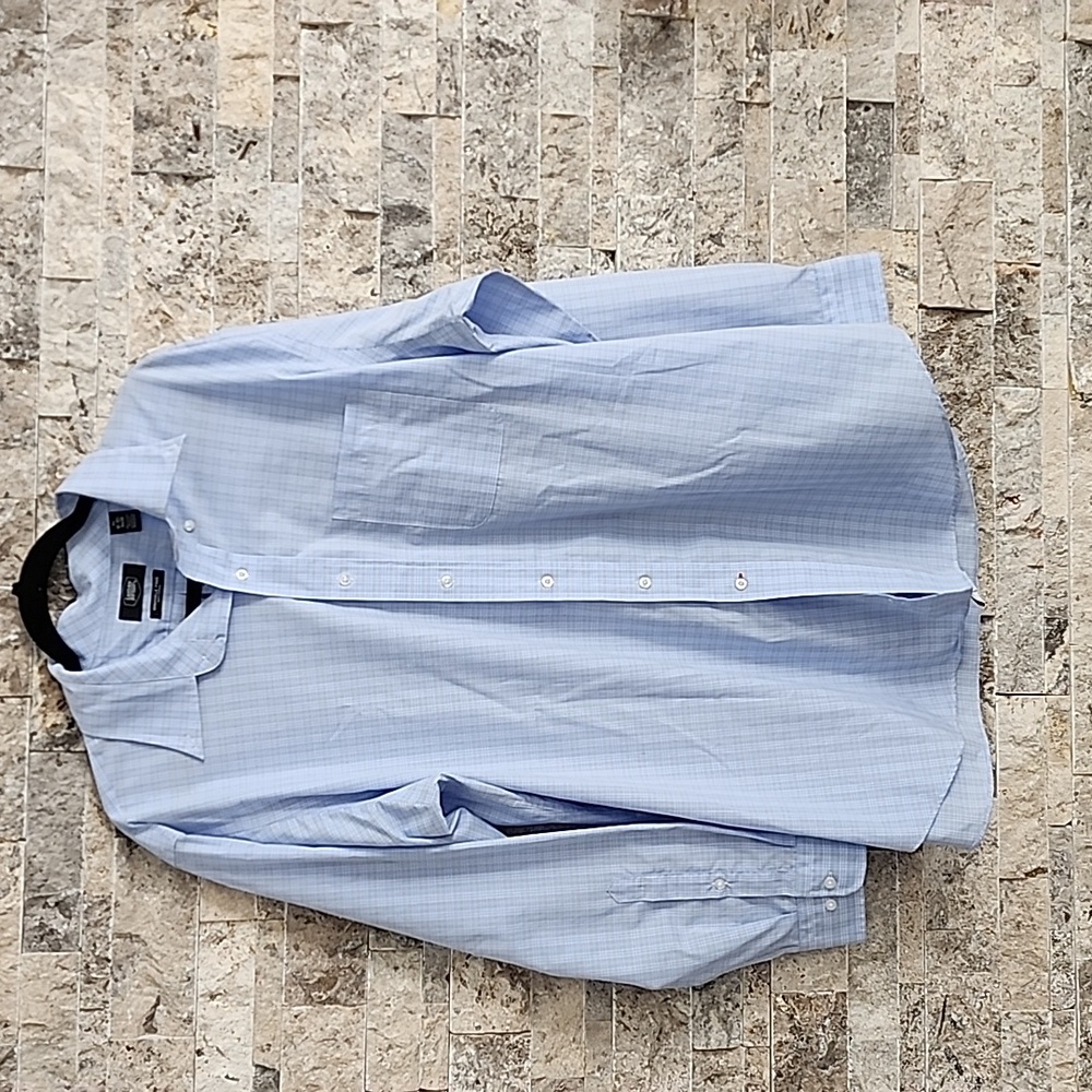 Berkley Jensen Mens Shirt Button Down Long Sleeve Blue Yellow White